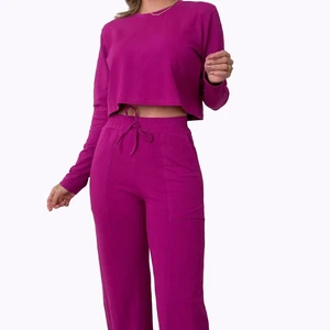 2023 Women Sportswear High Quality Cotton Fleece Custom Women Hoodie With Shorts 2 Piece Set