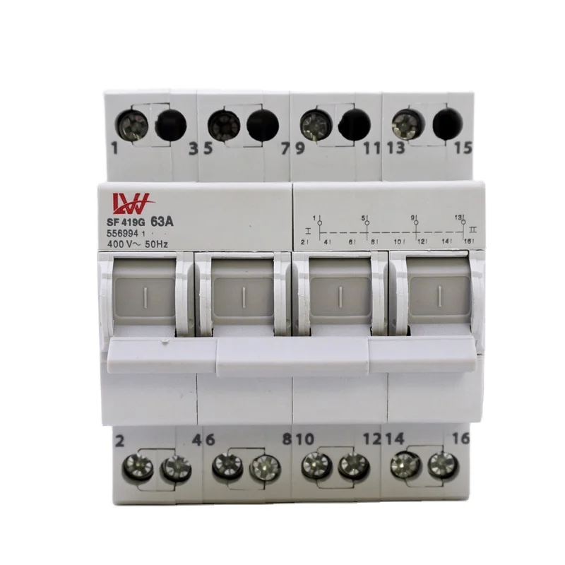 Automatic Transfer Switch Single Phase 32A 63A Modular manual ...