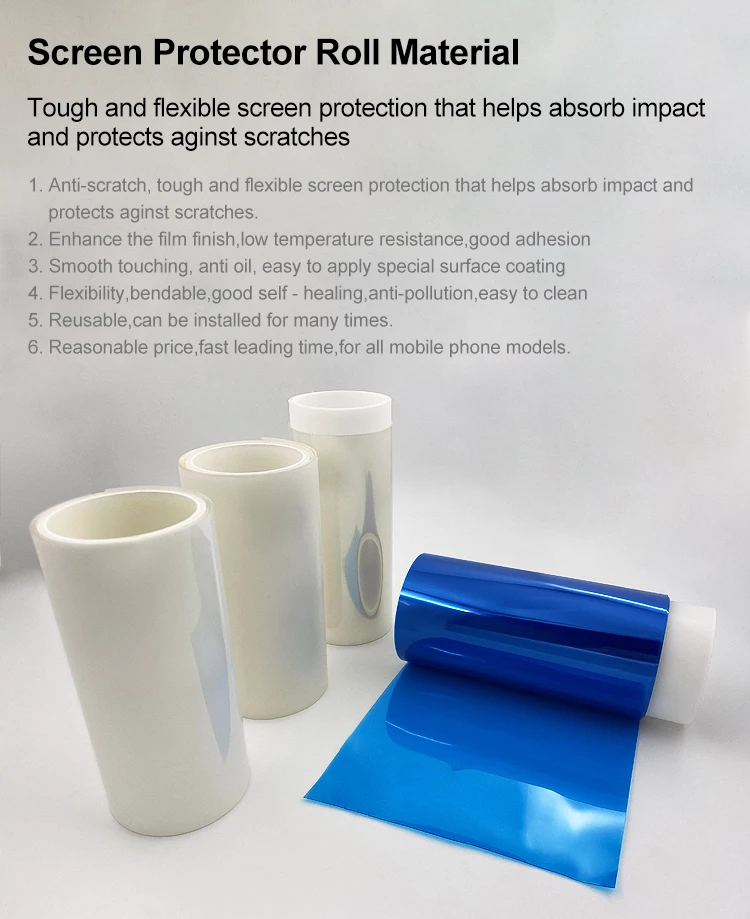 Professional Manufacturer Customized Tpu Screen Protector Roll Film For Mobile Phone details