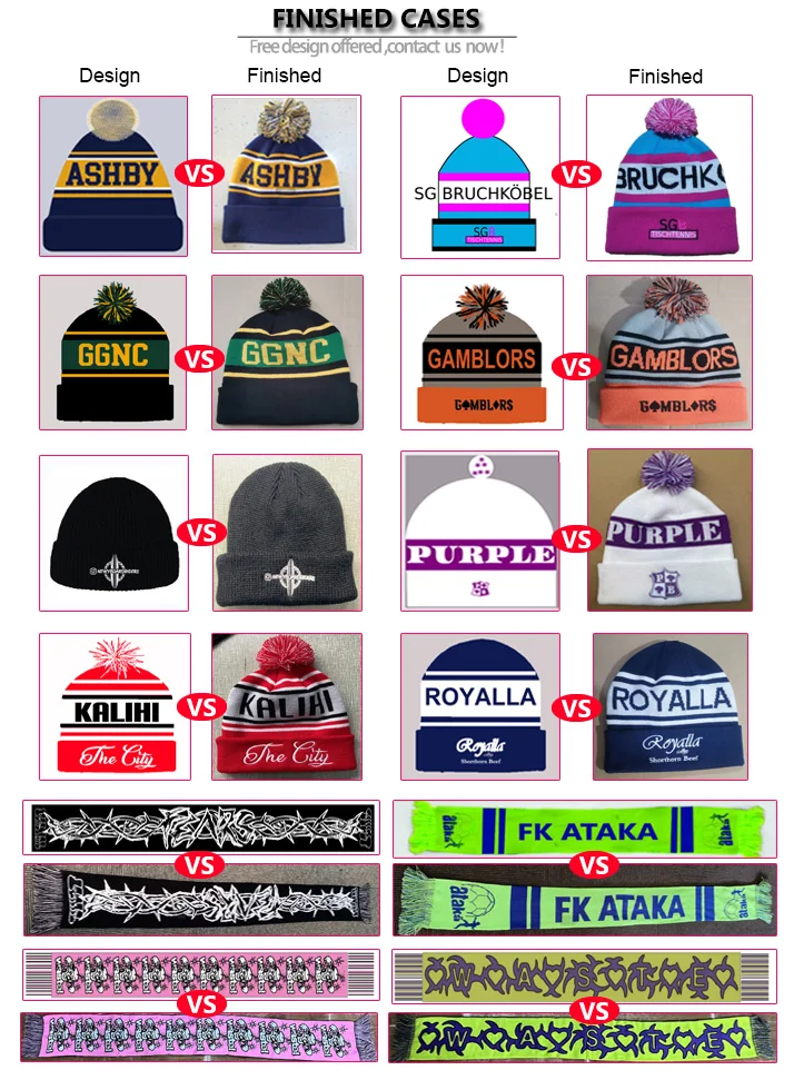 Oem manufacturer custom acrylic knitted hat knit jacquard all over print logo beanie hats