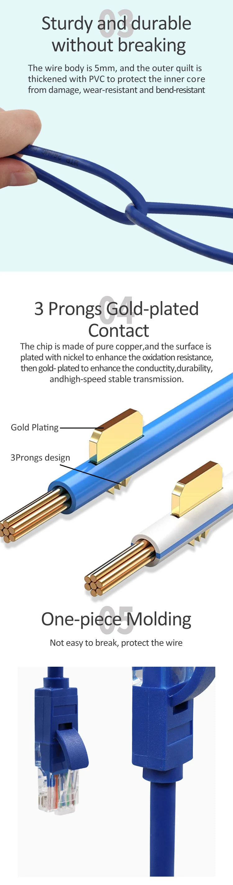 Ethernet Network Cables Cat5e Cat7 3m 3 Meter 11