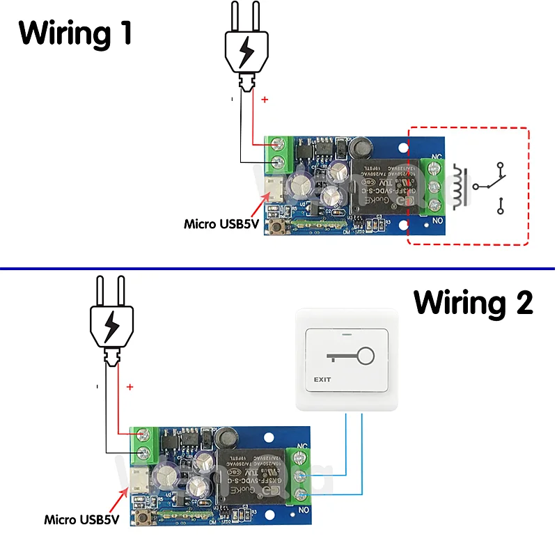 EweLink Wifi Smart Switch DC 7V 12V 24V 48V USB 5V Dry Contact Relay Timing Module Voice Control Work With Alexa Google Home