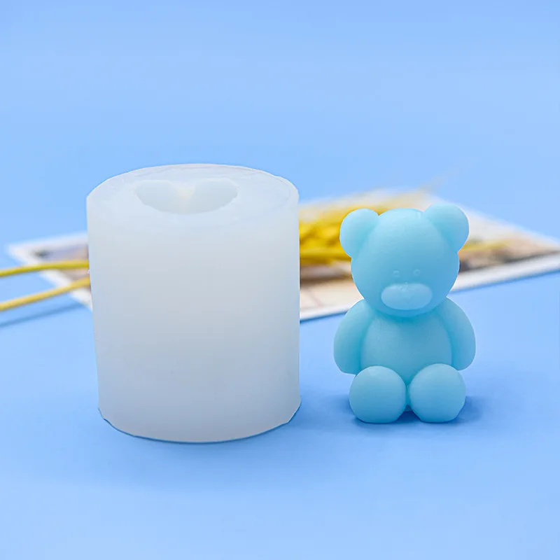Cute Little Bear Silicone Mold for Aromatherapy Candle & Mousse Cake Gypsum Decoration Mold-for Baking Cake Tools supplier