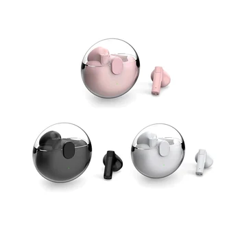 2024 New cheap TWS wireless earphones with good sound earbuds with transparent charging case