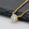 Simple Moissanite+GRA Certificate-Gold