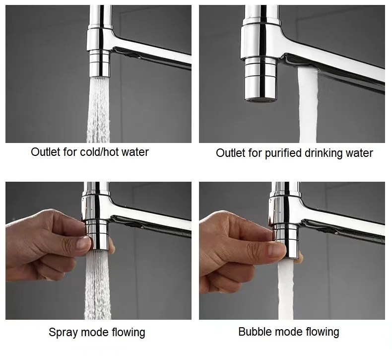 3 Way Water Filter Faucets Spray Brass Sanitary Ware Kitchen Faucets