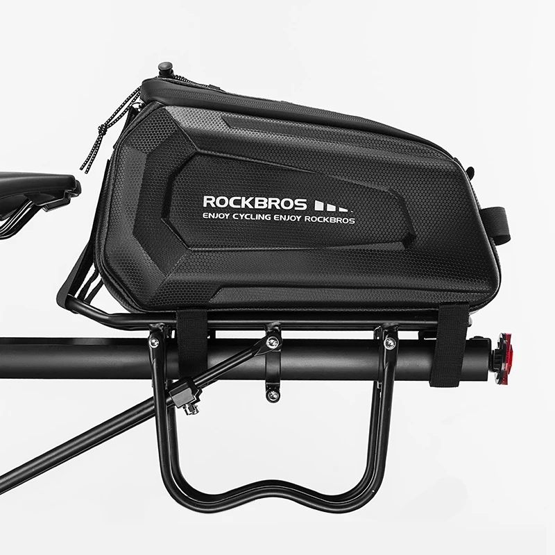 Rockbros Bike Bicycle Rear Shelf Rack Bag Hard Shell Waterproof Seat