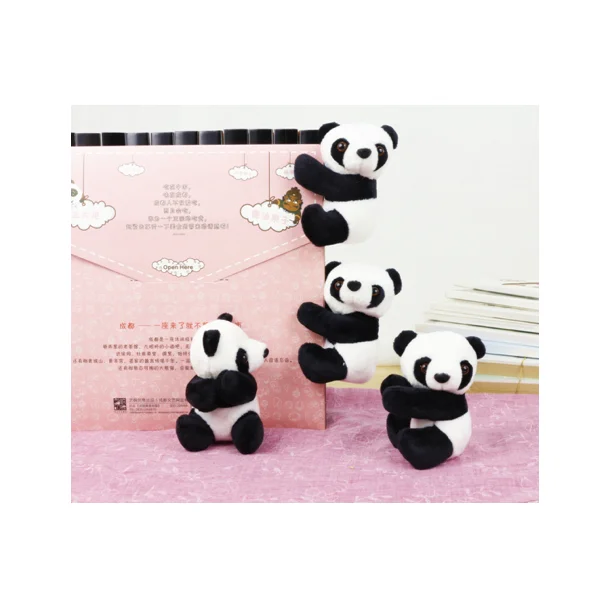 Plush panda clip small stuffed animal curtain clip bookmark notes souvenir toyXS 