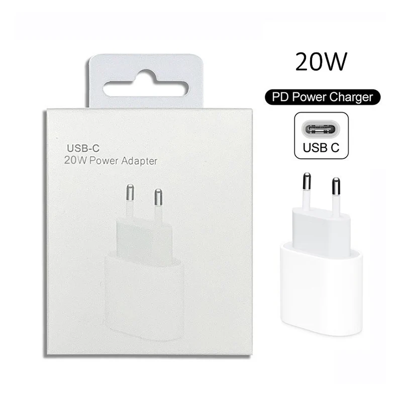 Новый продукт ЕС/США/Великобритания быстрое зарядное устройство для мобильного телефона настенный тип C кабель адаптер 20 Вт PD iPhone