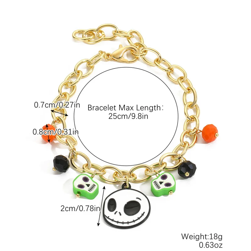 Kit Perles Halloween DIY – Bracelets Effrayants Citrouille, Araignée & Crâne | Idéal Débutants & Enfants