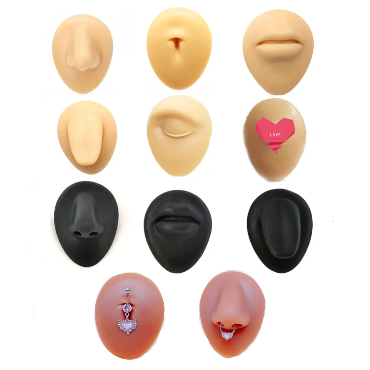 Gaby Soft Silicone Display Model with Stents  Faux Real Artificial Piercing Model  Display Tool Piercing  Jewelry