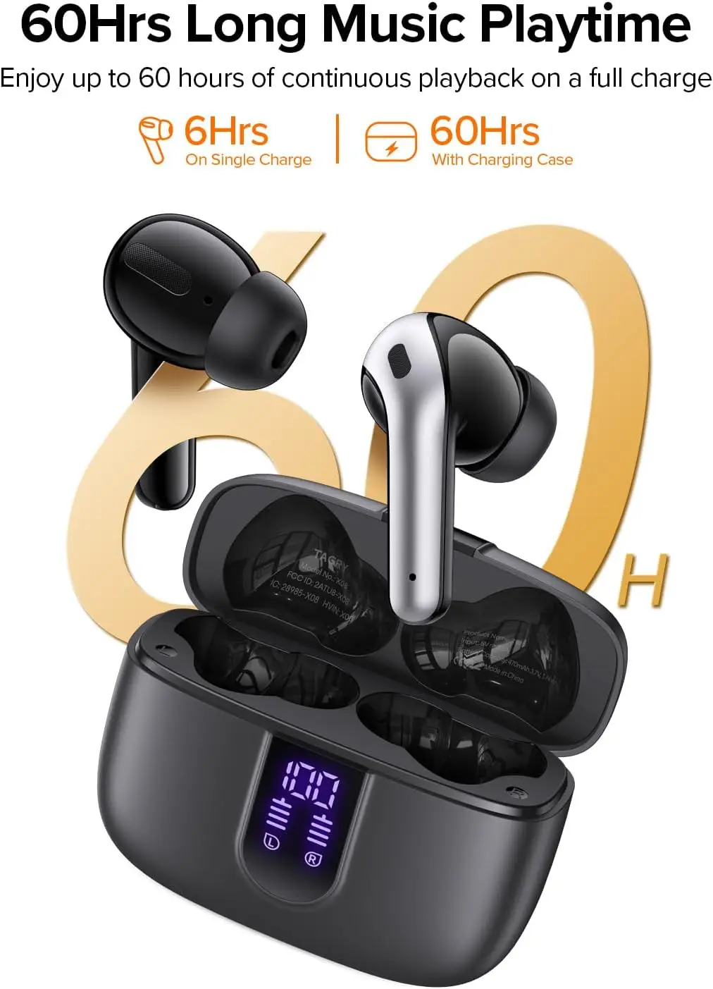 Free Sample 4 Mic ENCANC for 5.0 Wireless In-Ear Earbuds Gaming Headset Touch Control LE aperçu 2