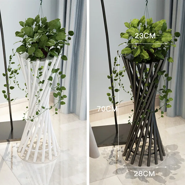 Nordic Flower Vine Display Storage Rack Indoor Metal Floor Plant Stand
