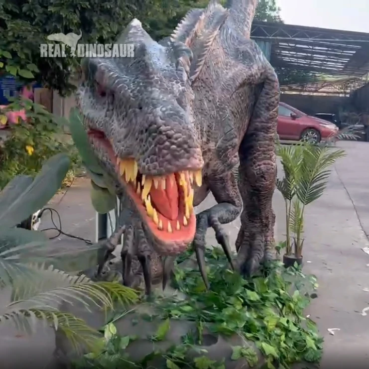 Powerful 4m Realistic Alive Simulation Model Animatronic Robot Dinosaur for Theme Park