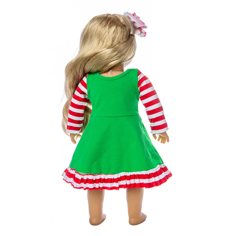 2 вида стилей рождества Одежда для кукол, оптовая торговля кукольная платье-пачка для девочек, детская одежда, кукольная одежда 18 дюймов 45 см для куклы