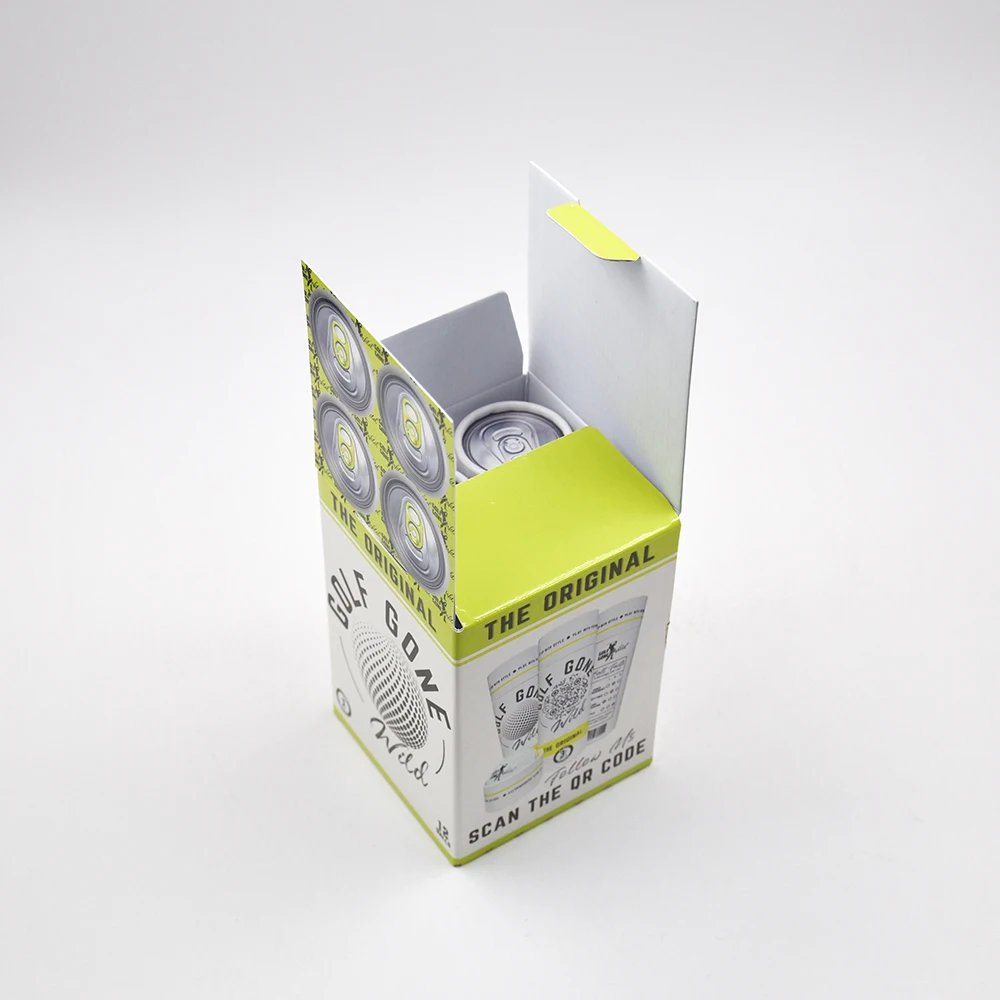 High-End Custom Logo Printed Golf Ball Gift Box with Clear Window and Recycle Paperboard for Fashion Trend Packaging