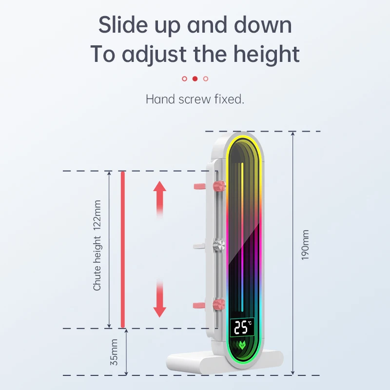 Latest COOLMOON Gaming Computer  GPU Holder  Vertical ARGB Infinity Lens Graphics Card Support Temperature Display GPU Riser