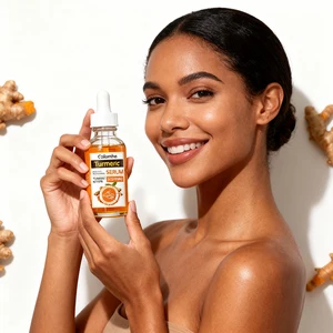 Calantha Organic Turmeric & Snail Whitening Serum with Vitamin C Soothing Dark Spot Remover Anti-Aging Moisturizer for Face