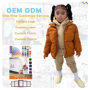 New Arrival Wholesale Winter Girls Warm Waterproof Zipper Casual Down Coat Fleece Thickening