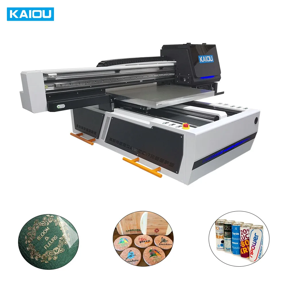 Kaiou XP600 Compress Uv Printer Multifunction for Acrylic Glass Plaques and Cufflinks Flatbed Uv Printer 6090