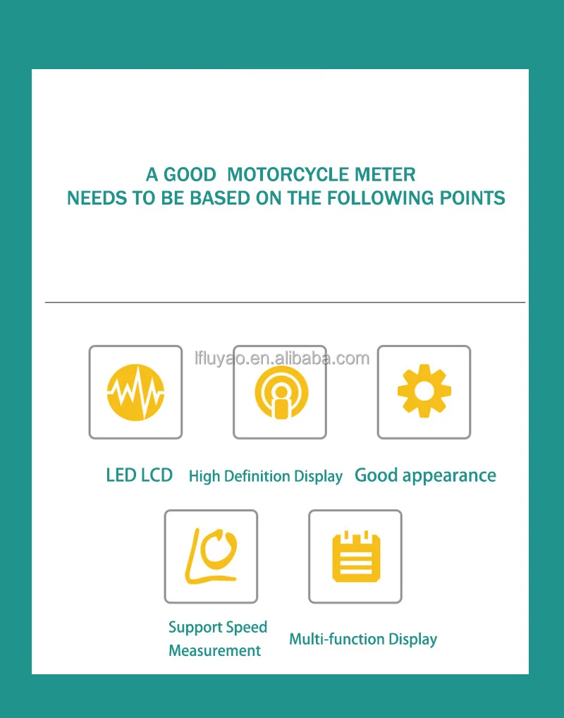 Universal Digital Motorcycle Lcd Instrument Panel Speedometer Speed