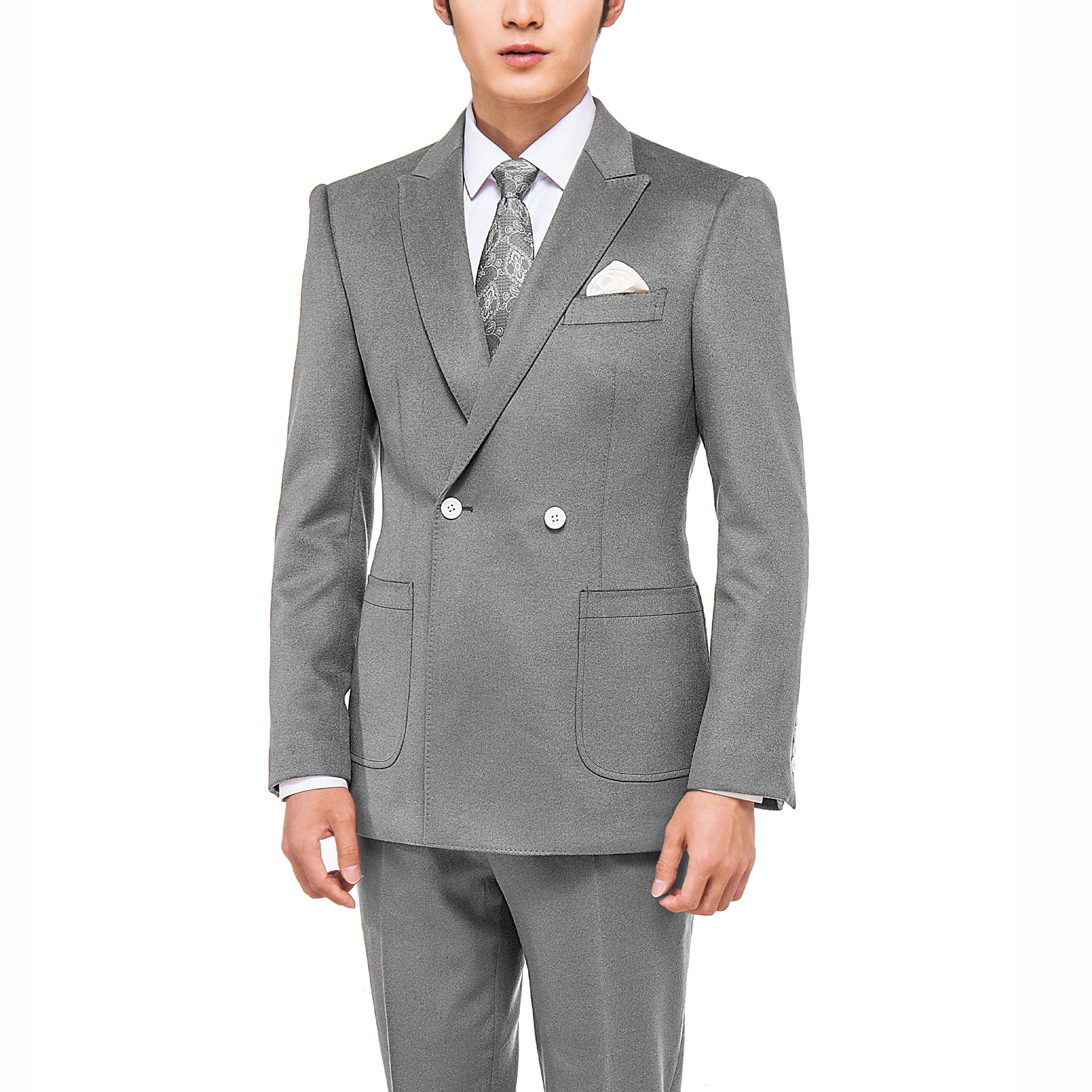 Zakelijke Kleding Heren Men's Two-piece Suit Jacket Pants Office Attire Men Double-breasted Suit Anzug Men Business Suits - Image 5