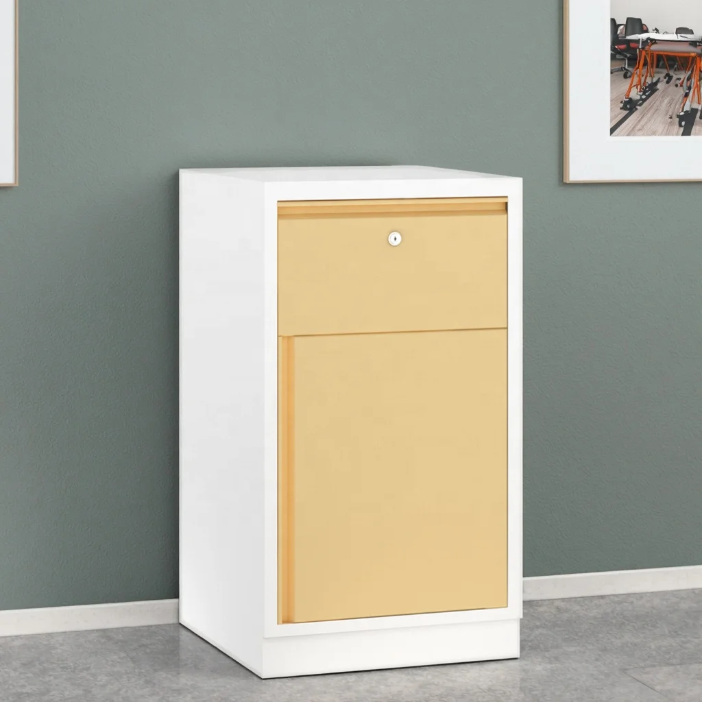 Modern Space Saving Hospital Single Drawer Cabinet Medical Supplies Organization Push-to-Open Mechanism Stainless Steel Rollers 4