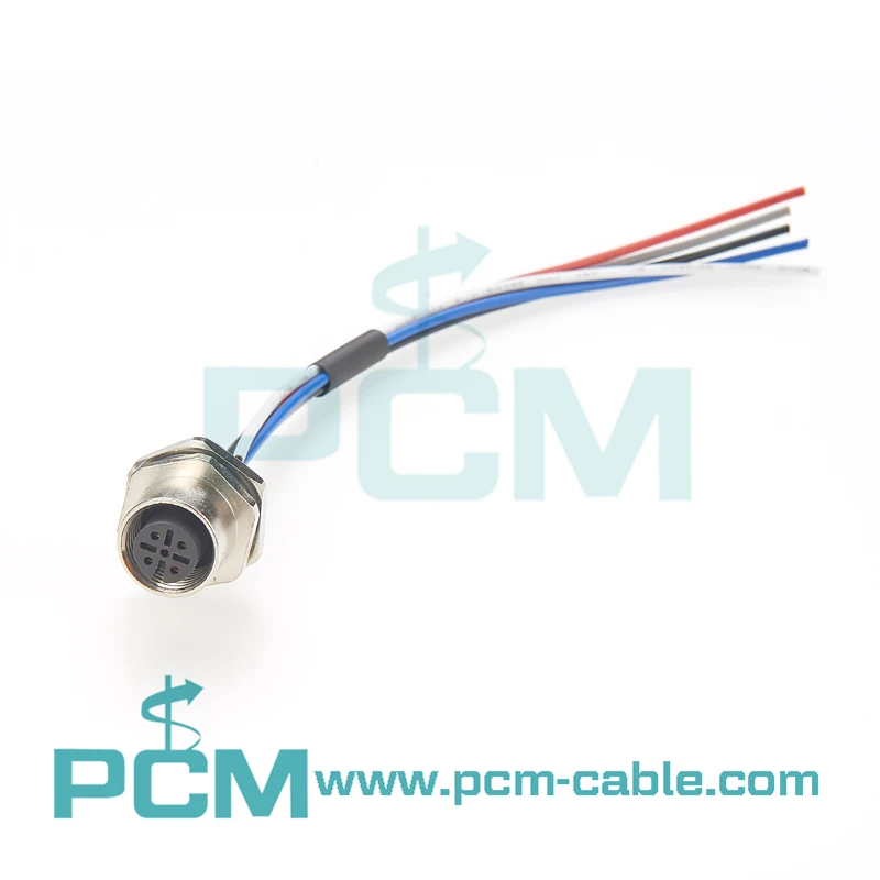 NMEA 2000 M12 5-pin A-code Panel Mount Connector manufacture