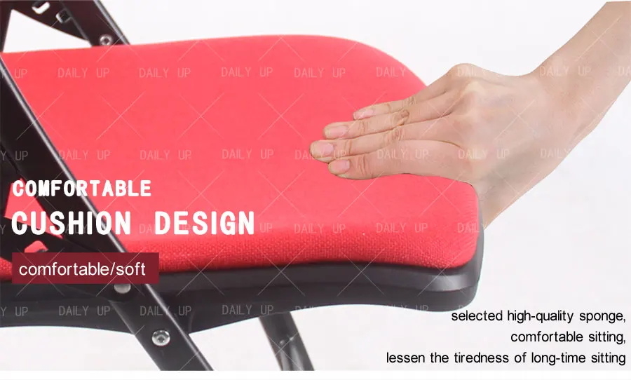 Wholesale Cheap Folding Chair Metal Frame Leisure Chair With Cushion And Footrest student desk and chair