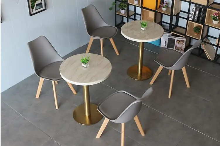Luxury commercial cafe furniture artificial sintered stone restaurant marble dining table