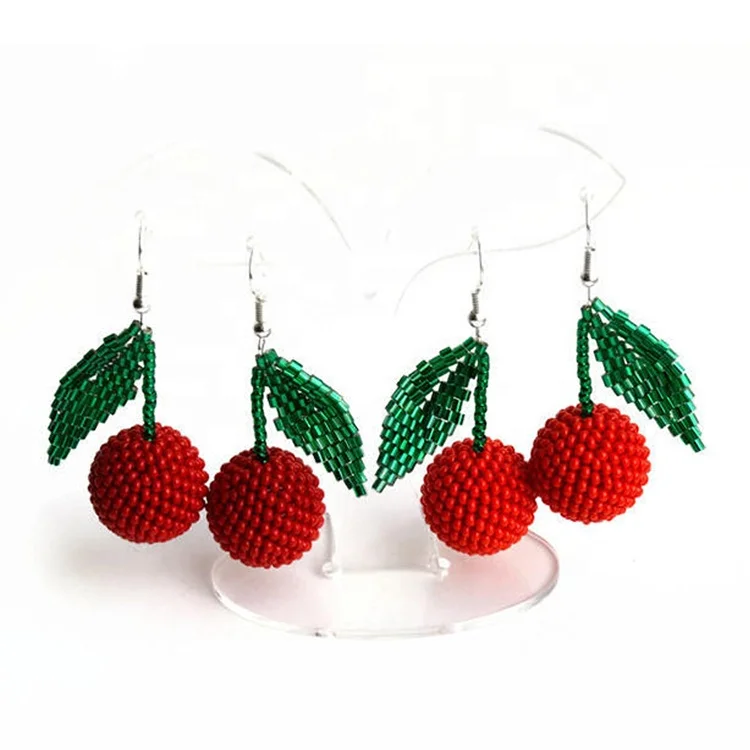 Moyamiya Fashion Statement Handmade Crochet Fruit Earrings