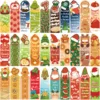 6 coloridos y divertidos marcapáginas navideños