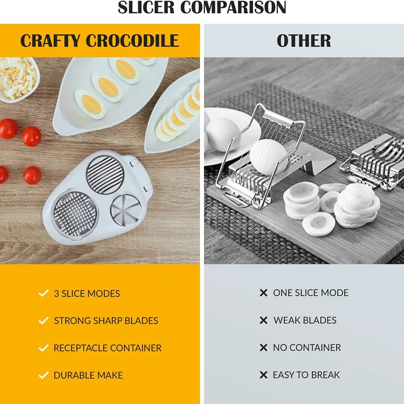 Kamus Экологически Чистая нержавеющая сталь и пластиковая вареная Форма для яиц ручной резак слайсер отличный кухонный инструмент домашнего использования