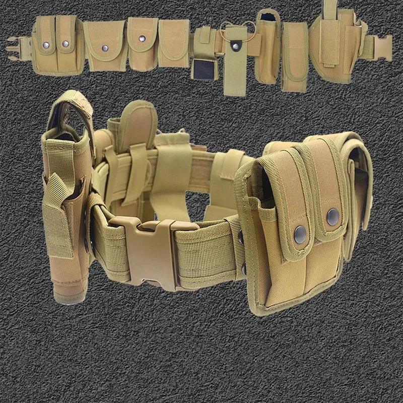 Outdoor Premium Multifunctional Tactical Training Belt Hunting Set Belts Inner Practical Training Waist Belt With Phone Tool Bag