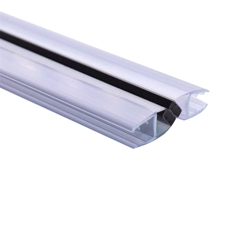 Уплотнительная лента черный магнит 90 градусов для дверей душевых