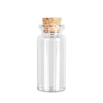 hot sale wholesale price high quality  clear 20ml 30ml 50ml glass jar bottle with cork lid