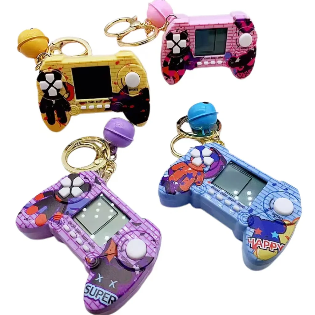 Mini Gaming Console Handheld Game Players Electronic Games Machine Fun Birthday Keychain Gift for Children 2024 New