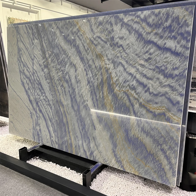 product luxury brazil azul macaubas quartzite slabs for interior background wall design high quality blue quartzite stone countertop-4
