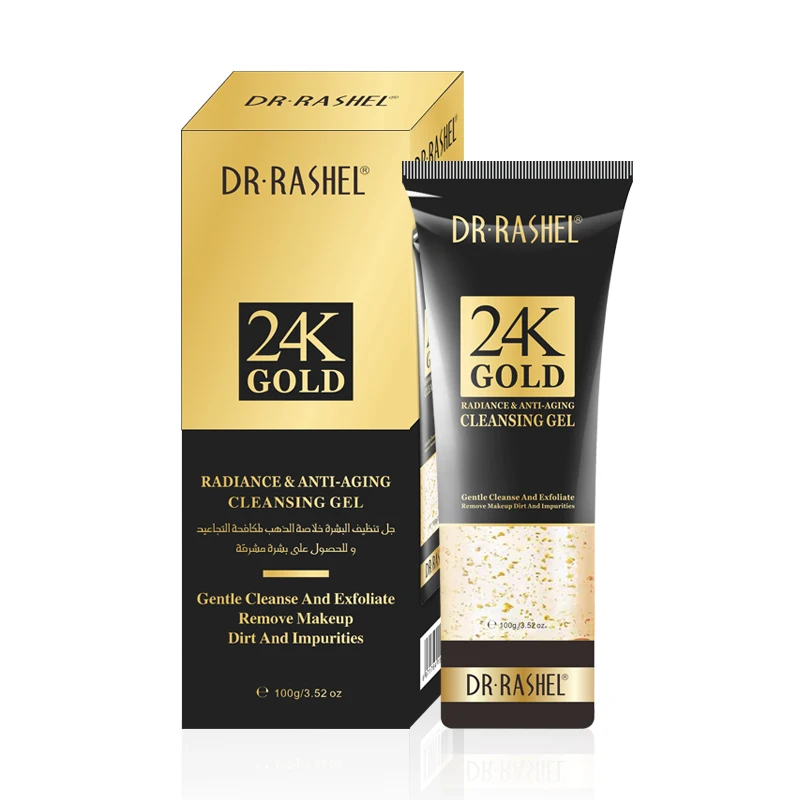 DR RASHEL Deep Cleansing Moisturizing Anti Aging 24K Gold Exfoliating Whitening Facial Peeling Cleansing Gel 100ml