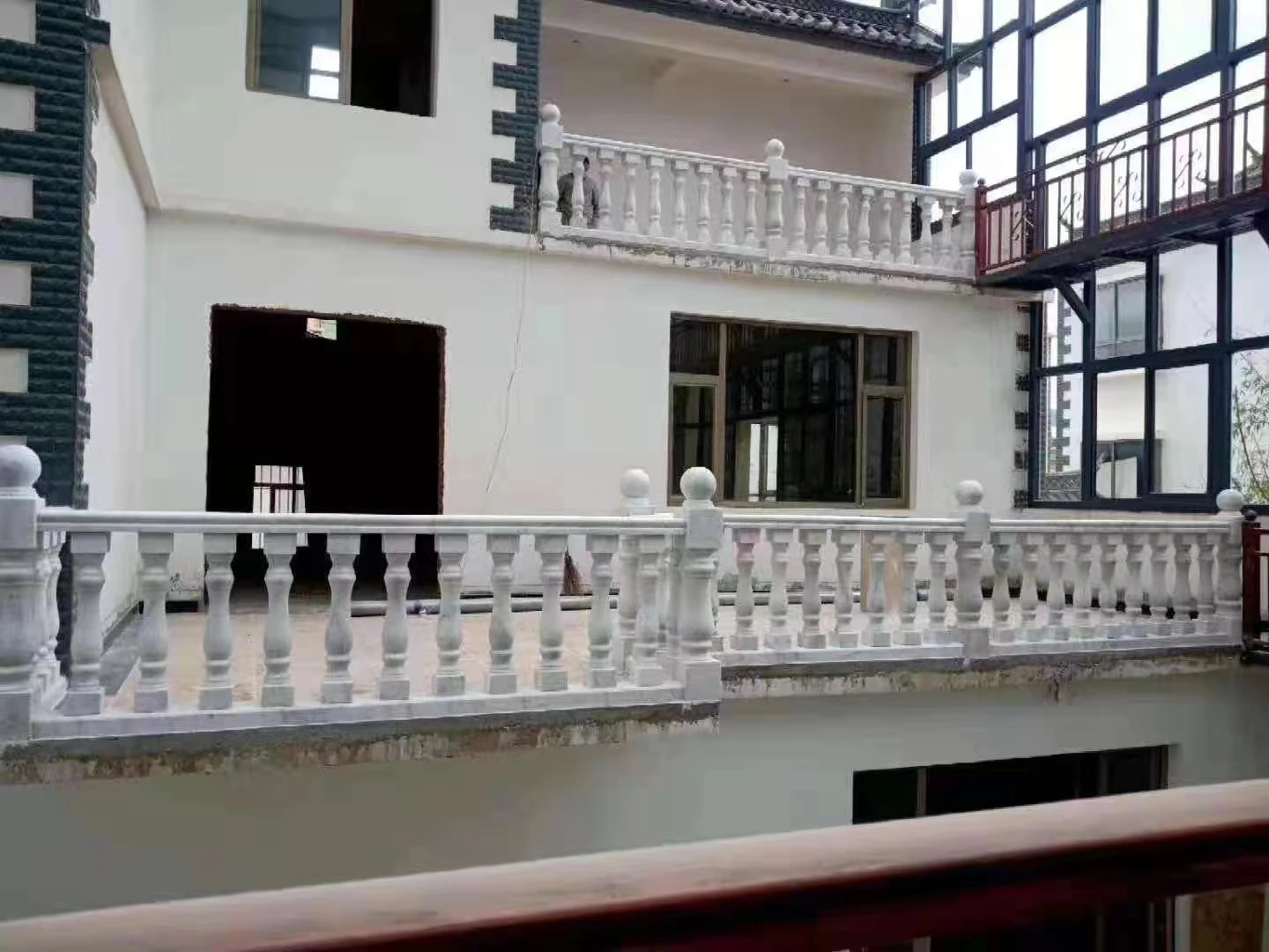 product reasonable price promotional white marble stone baluster railing for indoor and outdoor decoration-7