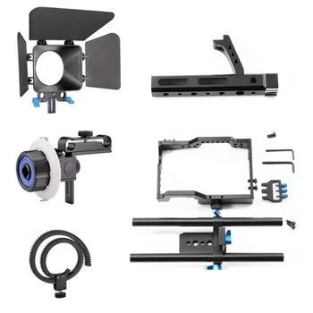 YELANGU C500 Camera Cage with Matte Box and Follow Focus for LUMIX DMC GH4 for Sony A7S/A7/A7R/A7RII/A7SII product image