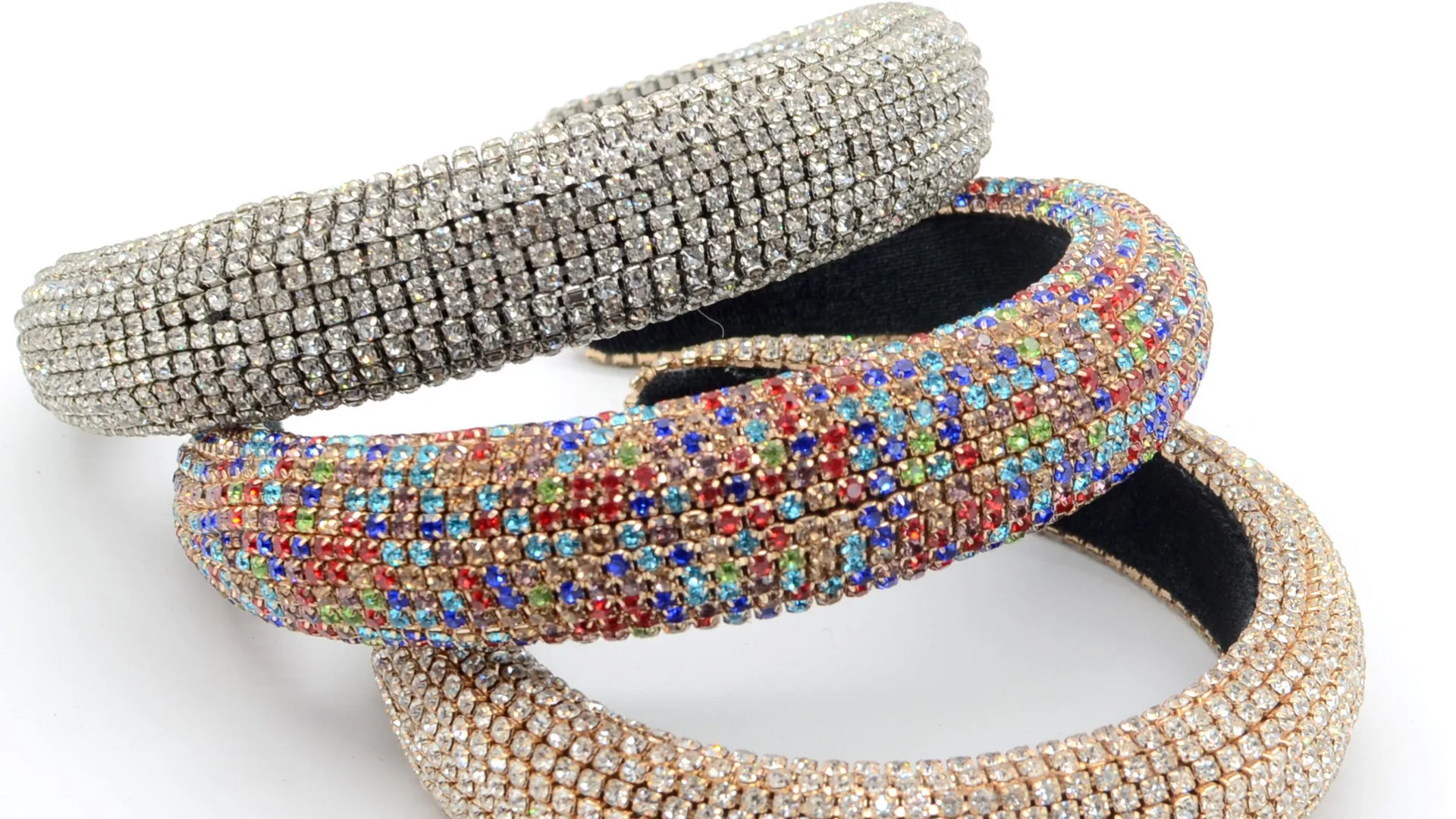 Wholesale Crystal Crimple Glitter Head Bands Diamond Headbands Fashion
