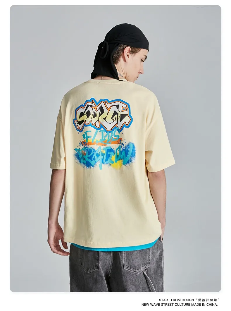 Inf Low Moq Oversized Graffiti T-shirts Couple Streetwear Funny Hip Hop ...
