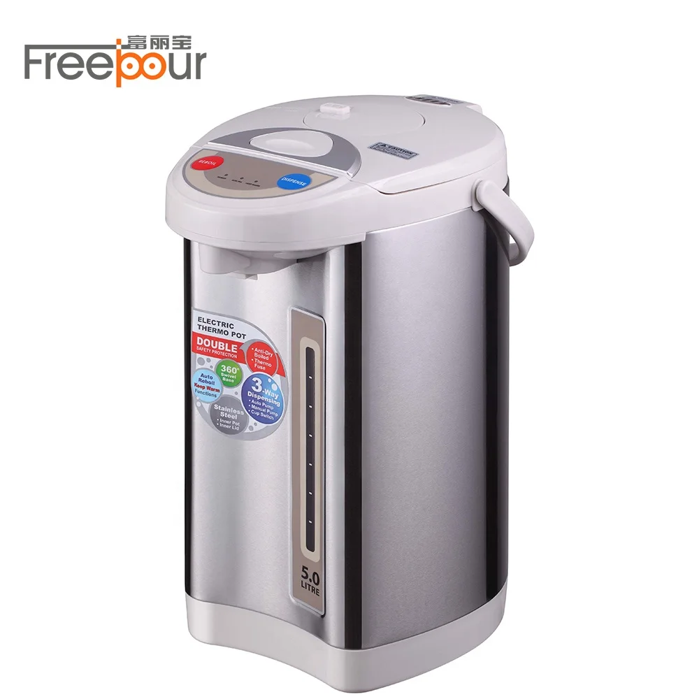 5.0 Litre Household Electric Thermo Pot Hot Water Boiler Stainless Steel  Jar pot