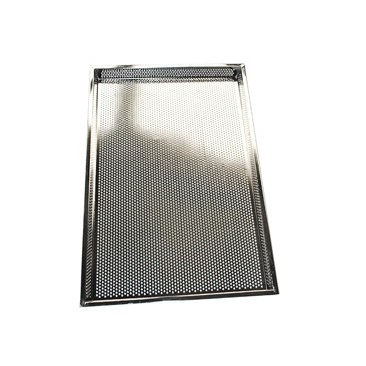 304 Stainless Steel Drying Tray with Holes Medicinal Food Drying Tray Hot air Circulation Oven Drying Pan Industrial Use