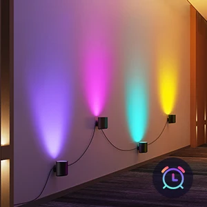 product music sync home decor wifi wall lights work with alexa multicolor wall led light rgbic smart wall sconces-42