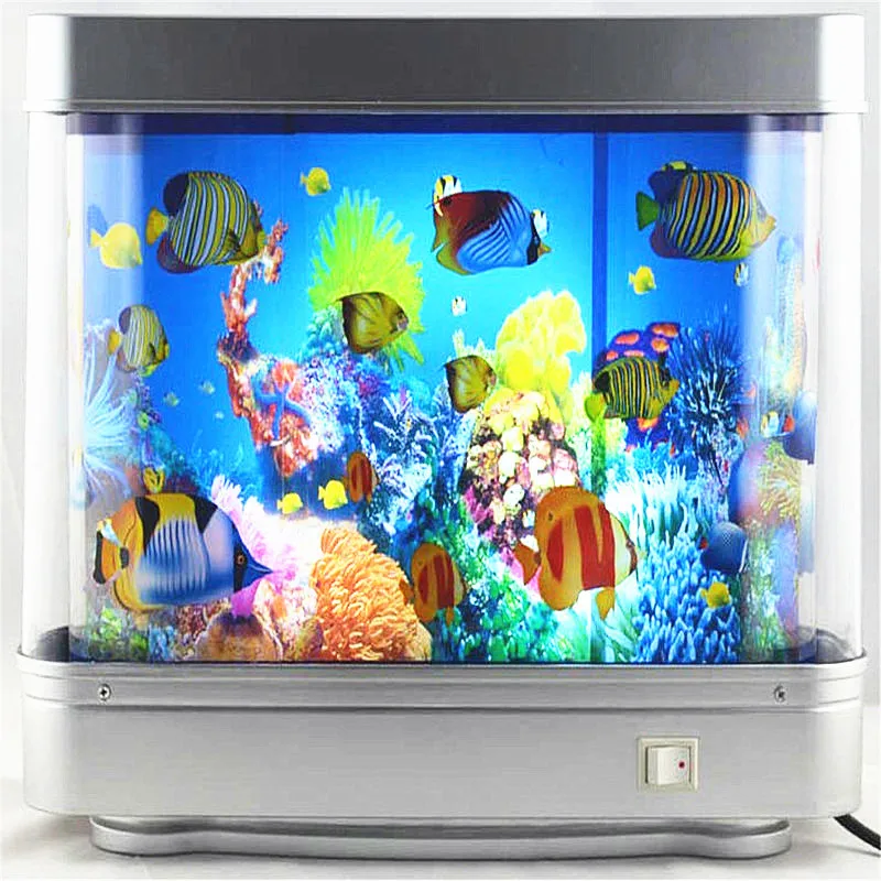 Modern Shape Seabed World Lamp Lighting Move Decorative Fish Lamp
