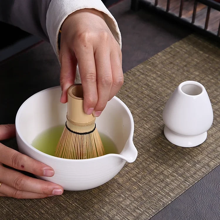 Wholesale Custom Logo Traditional Handmade Ceremony Matcha Bowl Tool Set Kit factory