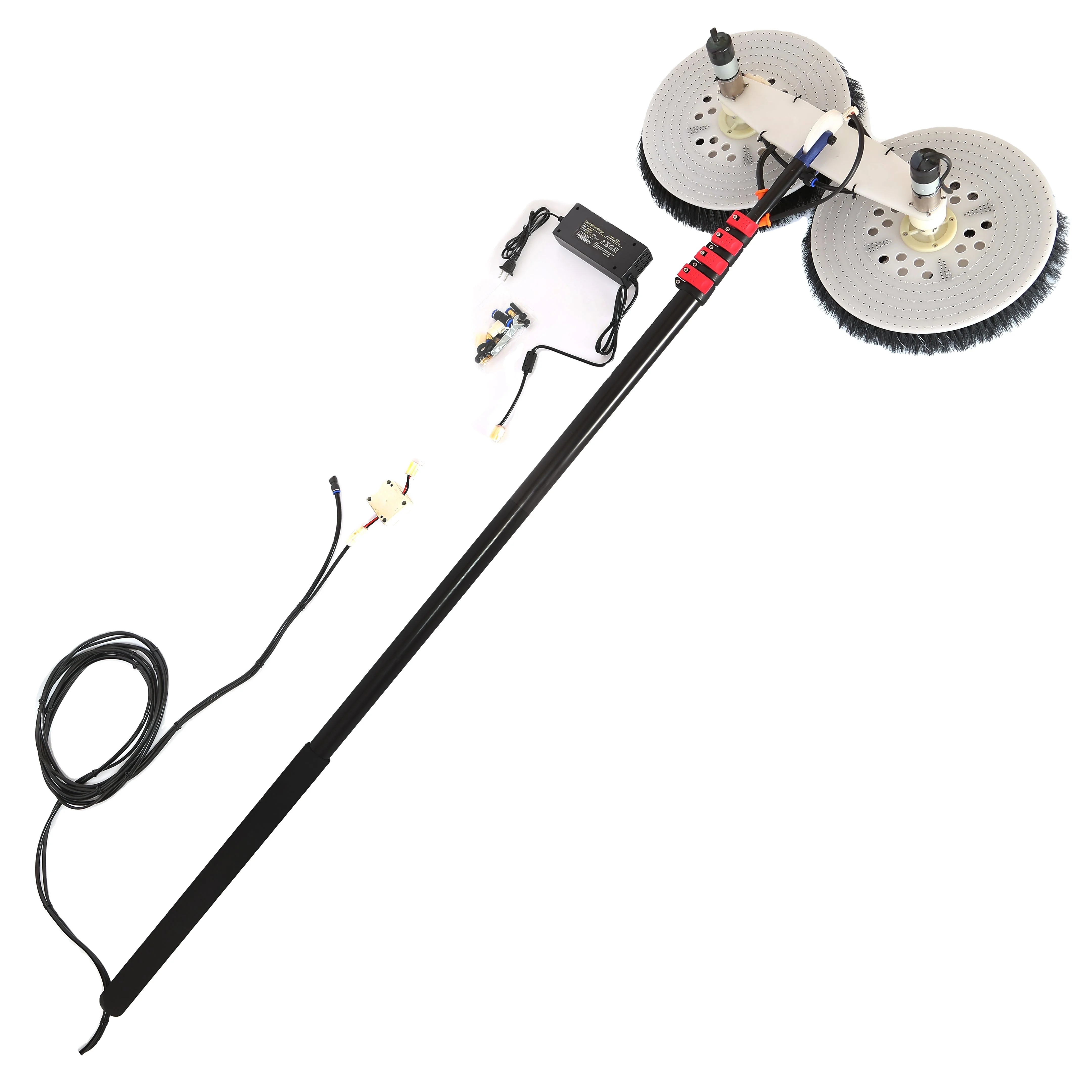 Original Factory Solar Panel Cleaning Rotating Electric Water Fed Pole Solar Cleaning Brush 5.5m