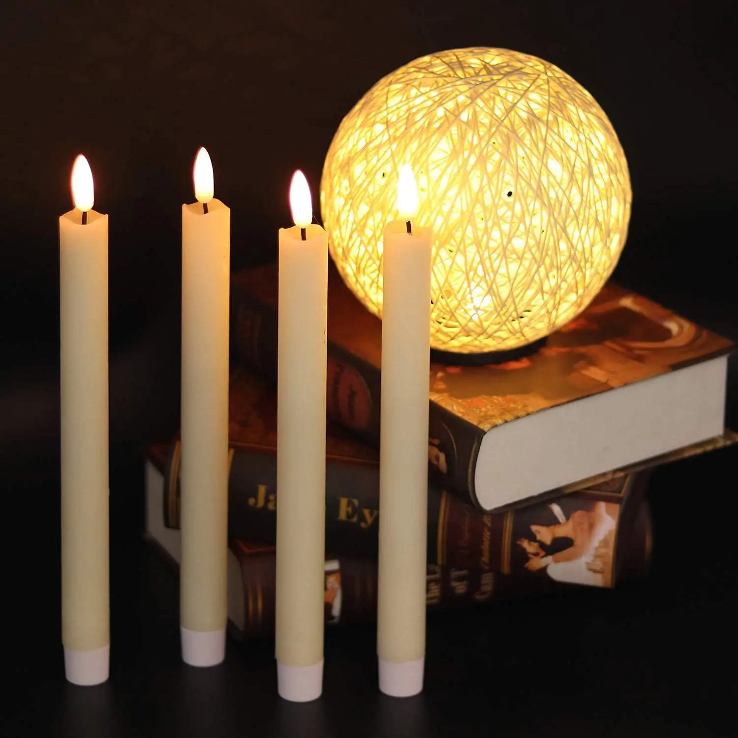 Wholesale Sublimation Light Candle Set Dinner Rechargeable Flameless LED Candle with Moving Dancing Flame